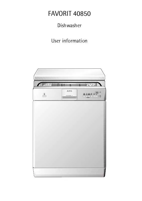 Mode d'emploi AEG-ELECTROLUX F40850S