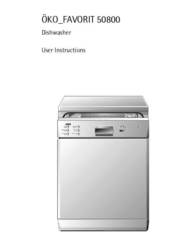 Mode d'emploi AEG-ELECTROLUX F50800W