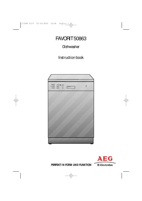 Mode d'emploi AEG-ELECTROLUX F50863