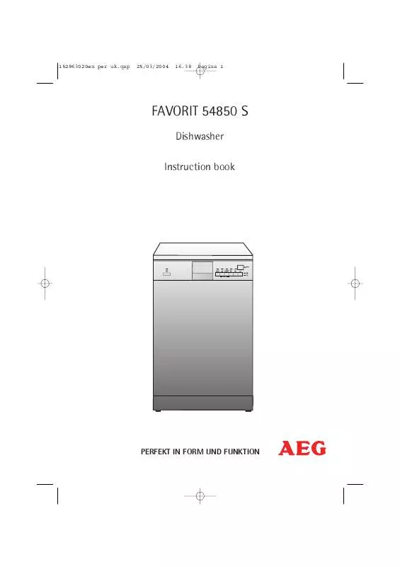 Mode d'emploi AEG-ELECTROLUX F54850S