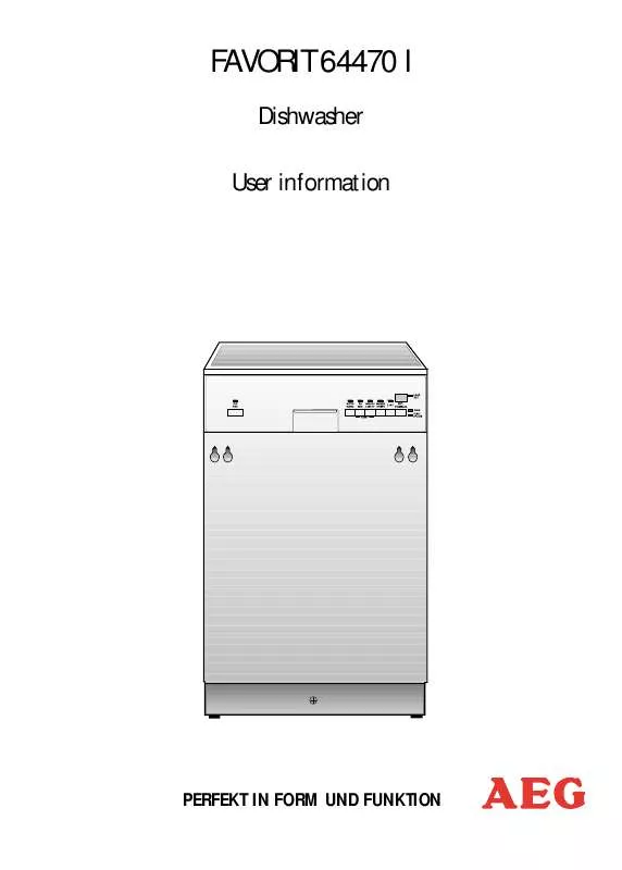 Mode d'emploi AEG-ELECTROLUX F64470I-A