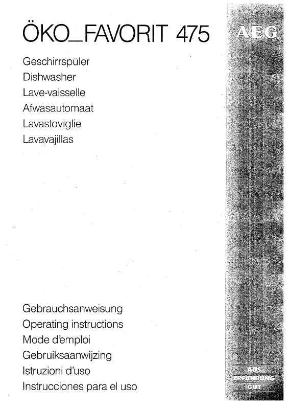 Mode d'emploi AEG-ELECTROLUX FAV475WE