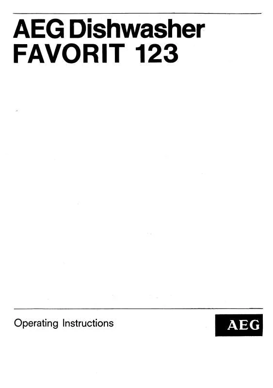 Mode d'emploi AEG-ELECTROLUX FAVORIT 123