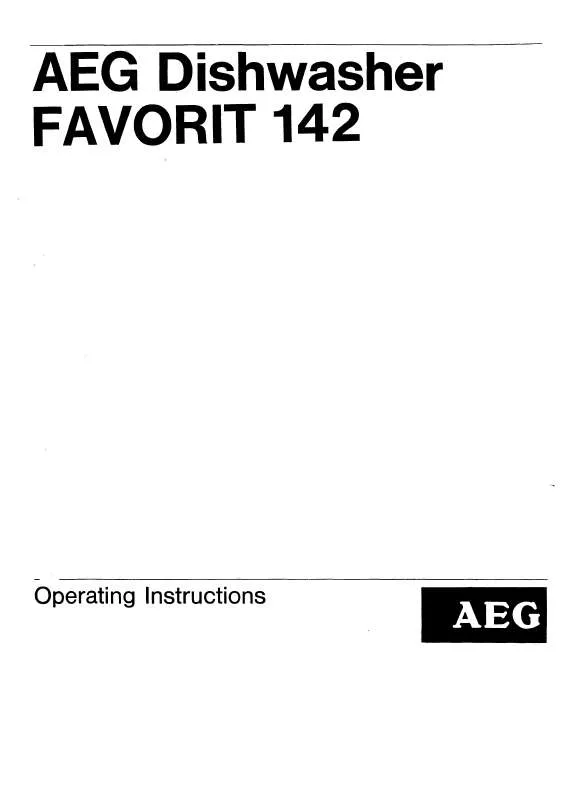 Mode d'emploi AEG-ELECTROLUX FAVORIT 142