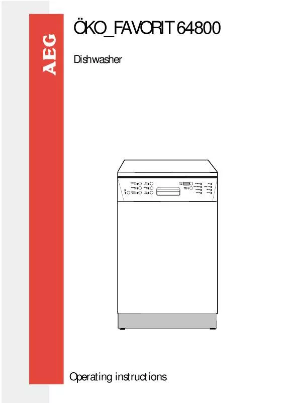 Mode d'emploi AEG-ELECTROLUX FAVORIT 64800W