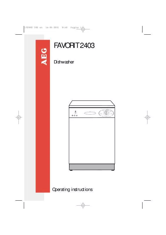 Mode d'emploi AEG-ELECTROLUX FAVORIT2403