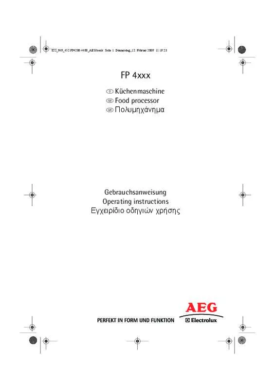 Mode d'emploi AEG-ELECTROLUX FP4200