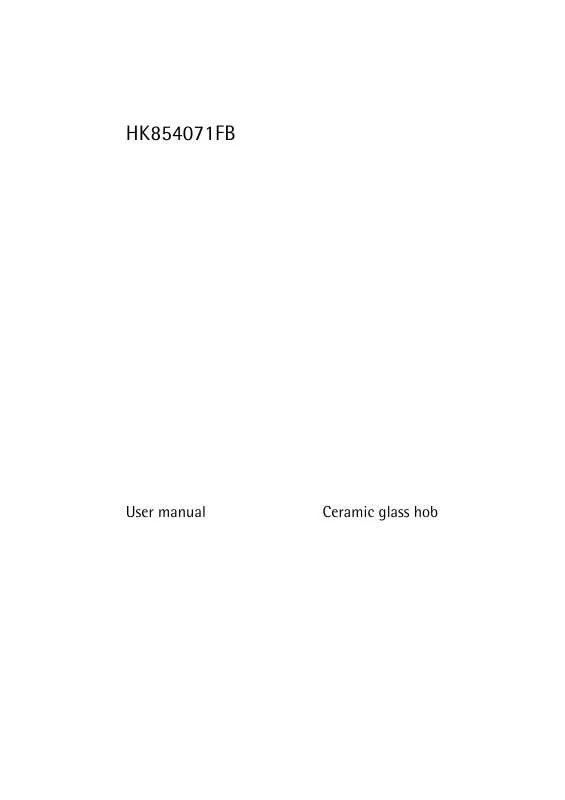 Mode d'emploi AEG-ELECTROLUX HK854071FB