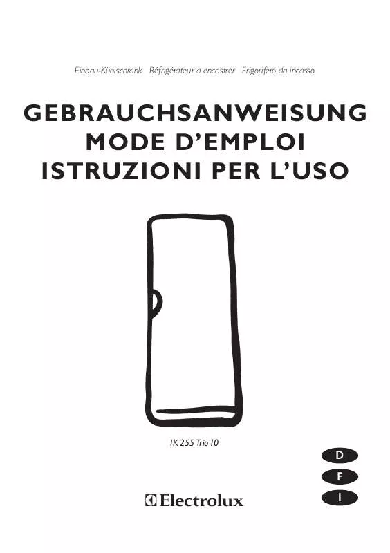 Mode d'emploi AEG-ELECTROLUX IK255TRIO10RE