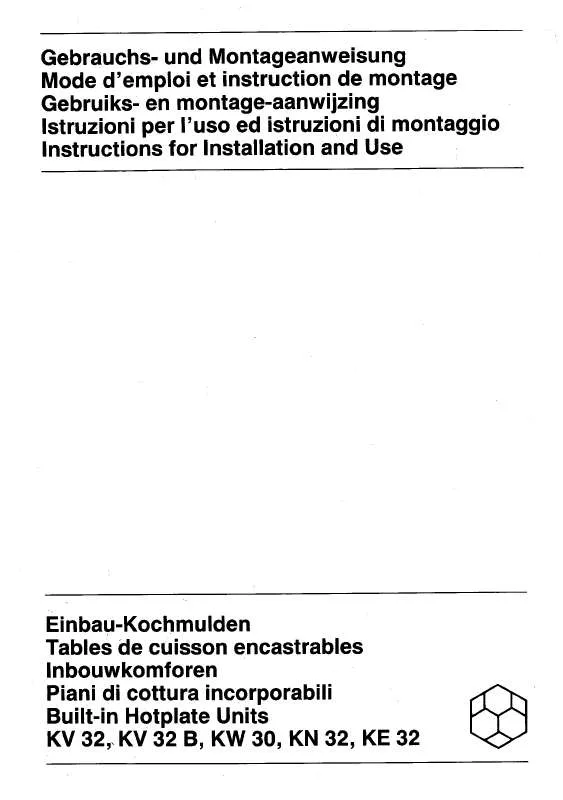 Mode d'emploi AEG-ELECTROLUX KV32B/GB