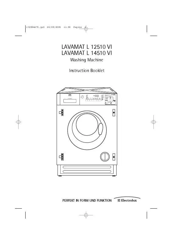 Mode d'emploi AEG-ELECTROLUX L12510VI