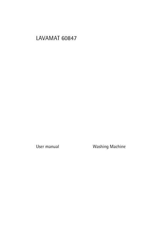 Mode d'emploi AEG-ELECTROLUX L60847