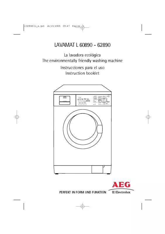 Mode d'emploi AEG-ELECTROLUX L60890