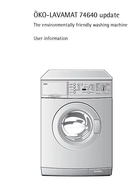 Mode d'emploi AEG-ELECTROLUX L74640