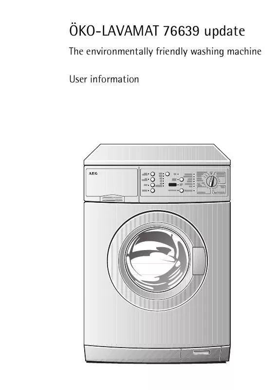 Mode d'emploi AEG-ELECTROLUX L76639