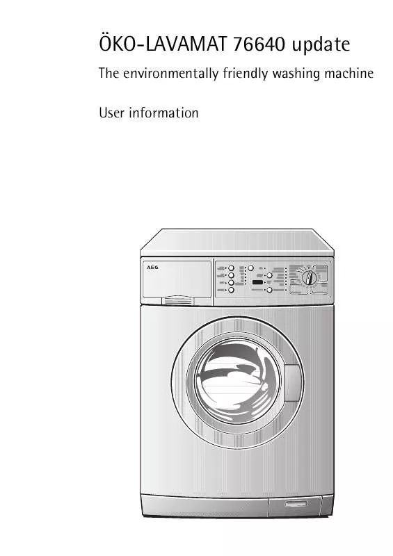 Mode d'emploi AEG-ELECTROLUX L76640