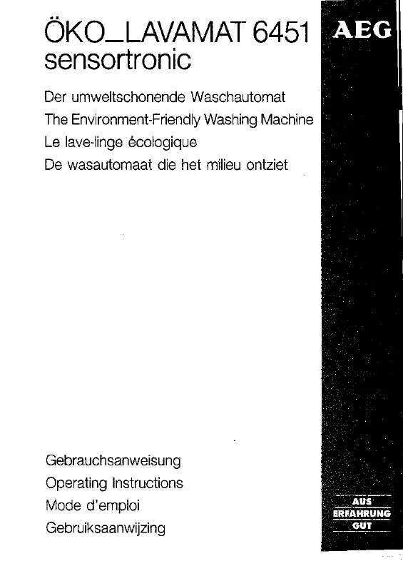 Mode d'emploi AEG-ELECTROLUX LAV6451 SENS