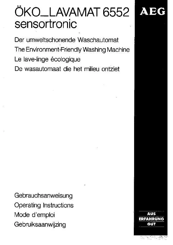 Mode d'emploi AEG-ELECTROLUX LAV6552 SENS