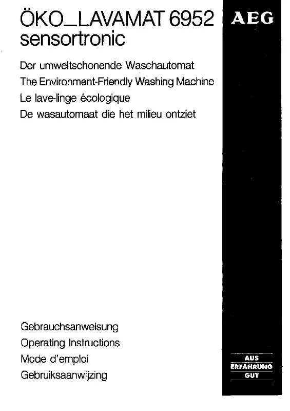 Mode d'emploi AEG-ELECTROLUX LAV6952 SENS