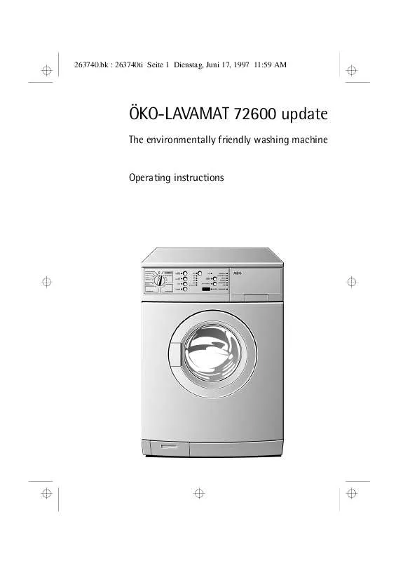 Mode d'emploi AEG-ELECTROLUX LAV72600-WGB