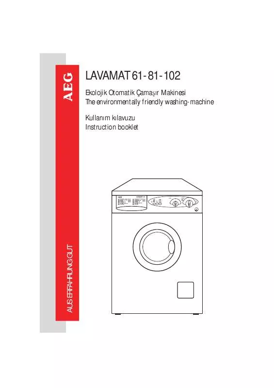 Mode d'emploi AEG-ELECTROLUX LAV81