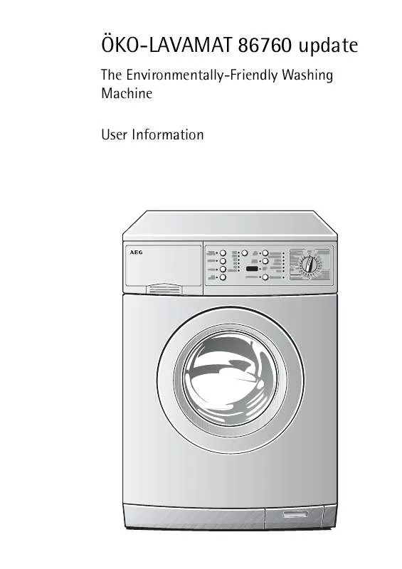 Mode d'emploi AEG-ELECTROLUX LAV86768