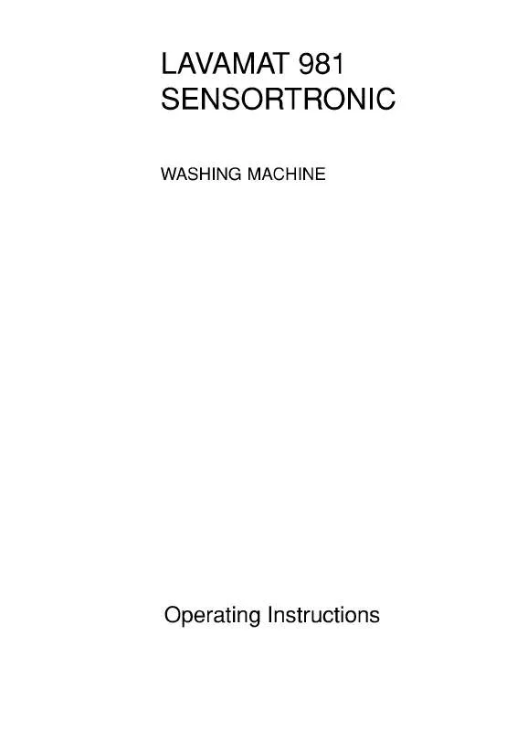 Mode d'emploi AEG-ELECTROLUX LAV981GB