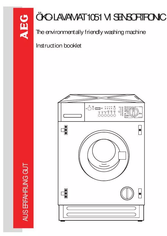 Mode d'emploi AEG-ELECTROLUX LAVAMAT 1051VI