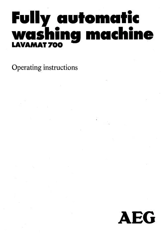 Mode d'emploi AEG-ELECTROLUX LAVAMAT 700