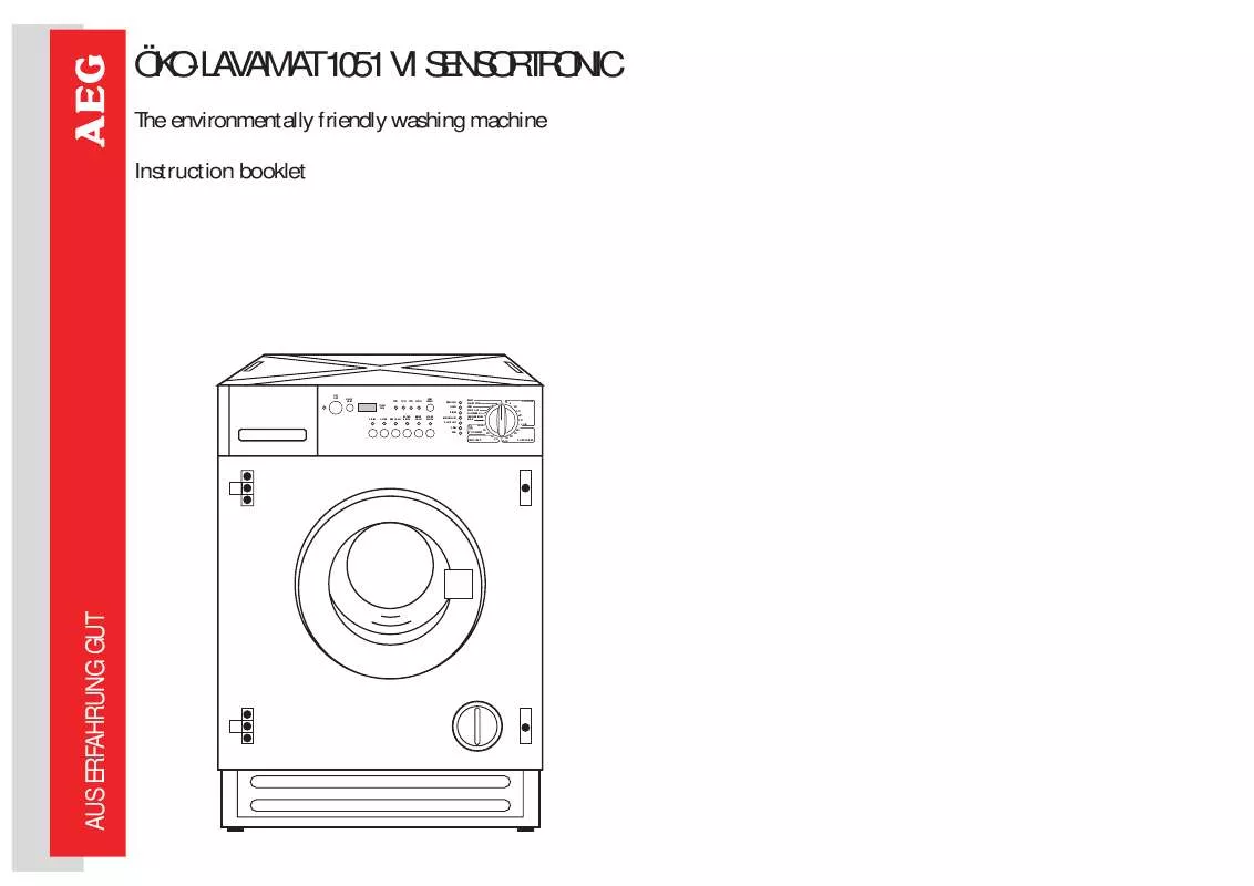 Mode d'emploi AEG-ELECTROLUX LAVAMAT1051