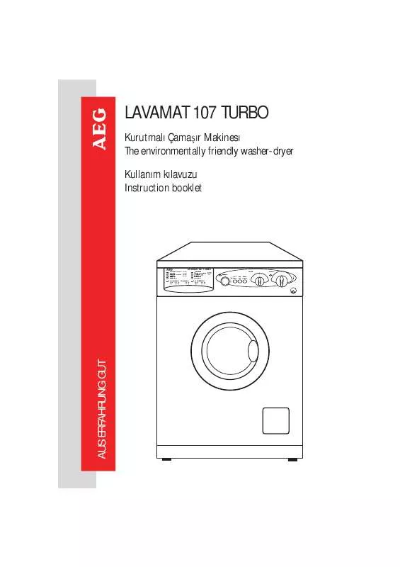 Mode d'emploi AEG-ELECTROLUX LAVAMAT107TURBO