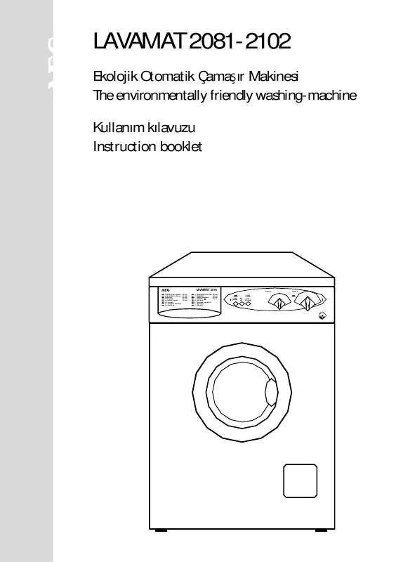 Mode d'emploi AEG-ELECTROLUX LAVAMAT2081