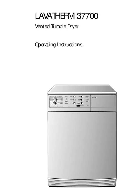 Mode d'emploi AEG-ELECTROLUX LAVATHERM 37700