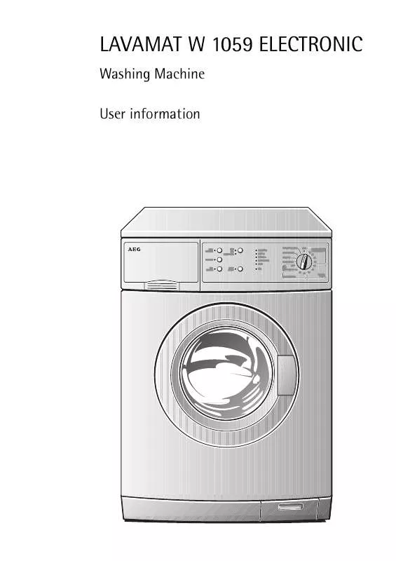 Mode d'emploi AEG-ELECTROLUX LAVW1059