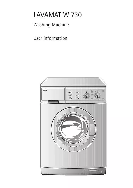 Mode d'emploi AEG-ELECTROLUX LAVW720-W