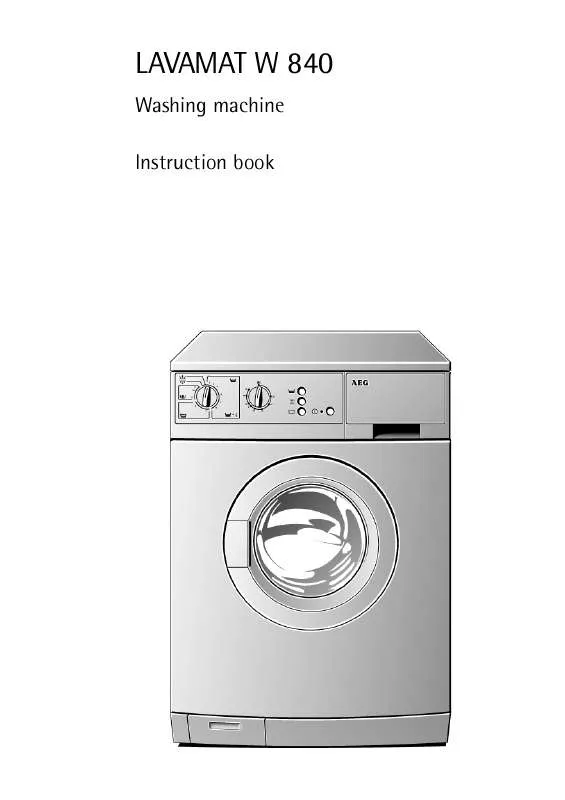 Mode d'emploi AEG-ELECTROLUX LAVW840-W