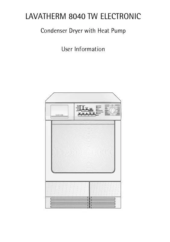 Mode d'emploi AEG-ELECTROLUX LTH8040TW