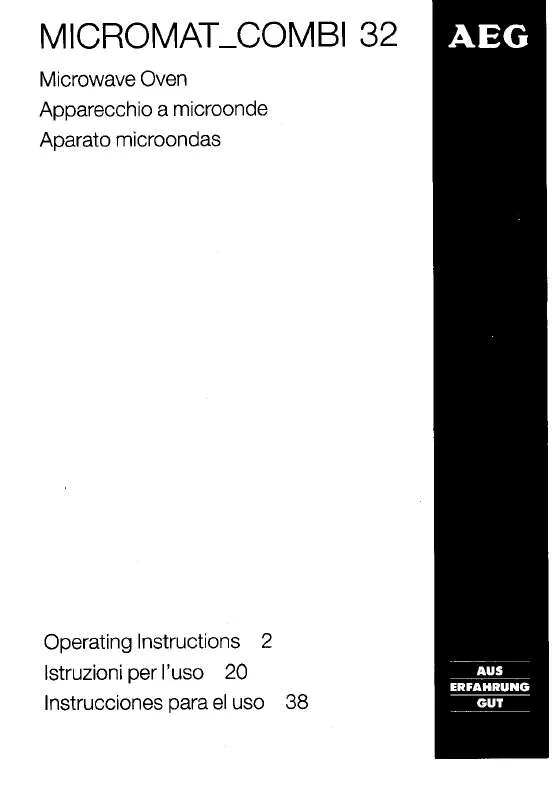 Mode d'emploi AEG-ELECTROLUX MC COMBI 32-B/EURO