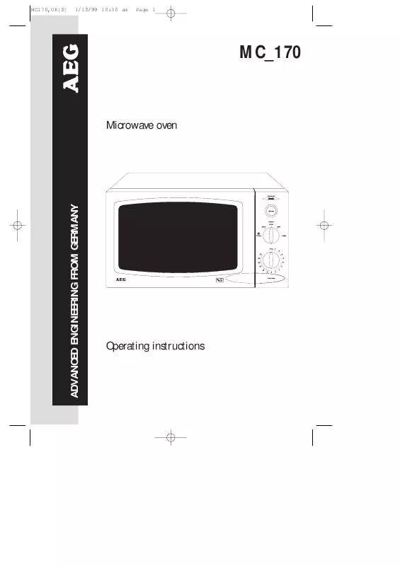 Mode d'emploi AEG-ELECTROLUX MC170