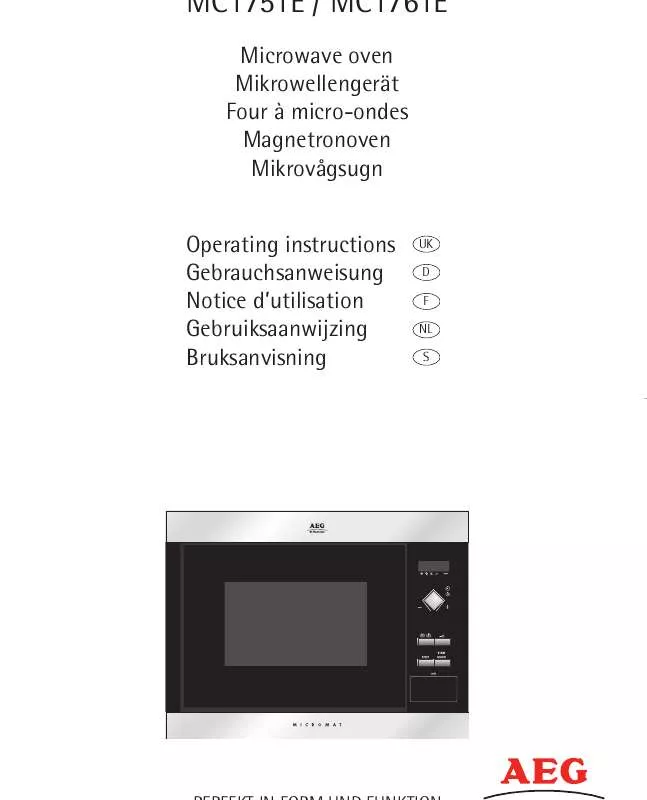 Mode d'emploi AEG-ELECTROLUX MC1751EA