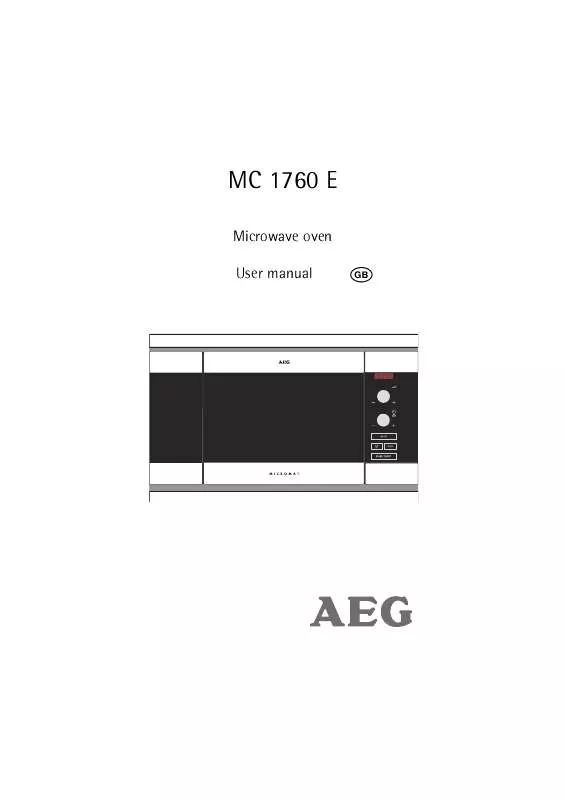 Mode d'emploi AEG-ELECTROLUX MC1760EA