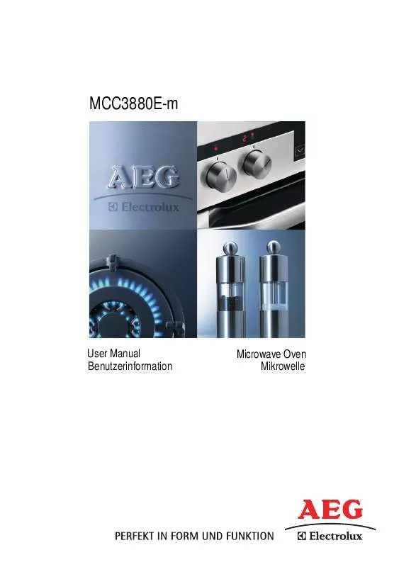 Mode d'emploi AEG-ELECTROLUX MCC3880E-M/UK