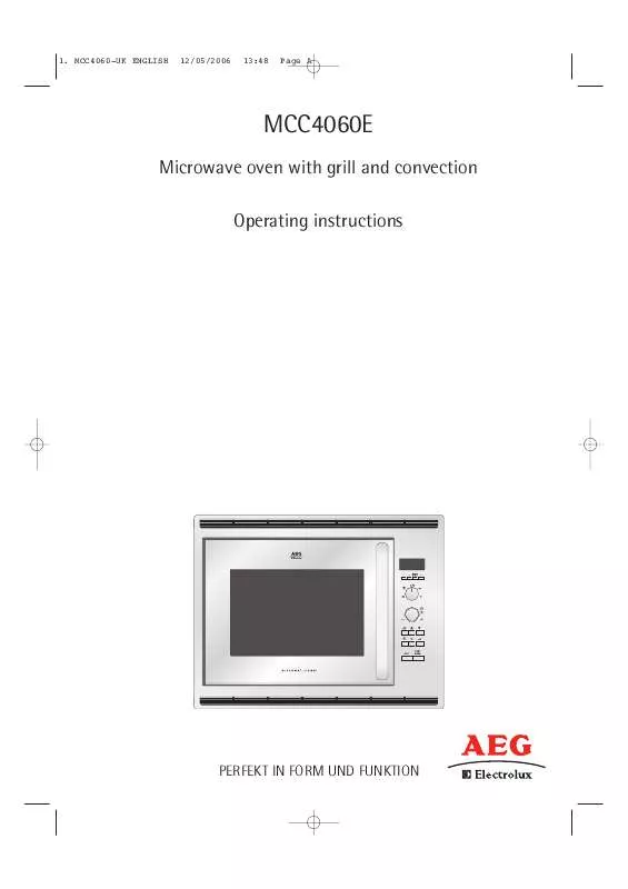 Mode d'emploi AEG-ELECTROLUX MCC4060E-M