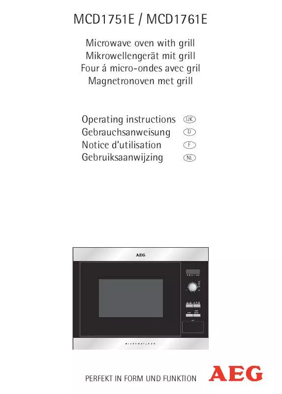 Mode d'emploi AEG-ELECTROLUX MCD1761E-D