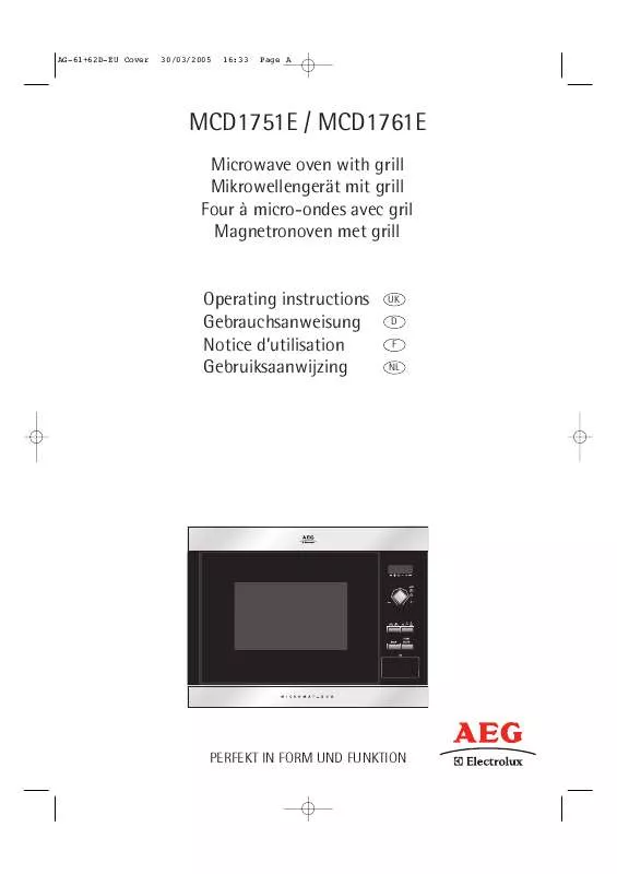 Mode d'emploi AEG-ELECTROLUX MCD1761EM