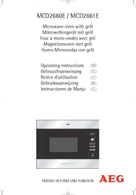 Mode d'emploi AEG-ELECTROLUX MCD2660E-W