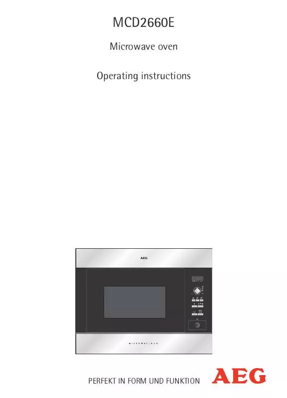 Mode d'emploi AEG-ELECTROLUX MCD2660E