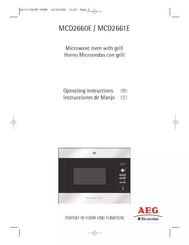 Mode d'emploi AEG-ELECTROLUX MCD2661E-B