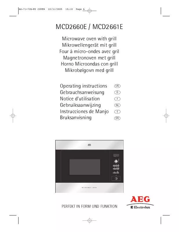 Mode d'emploi AEG-ELECTROLUX MCD2661E-M