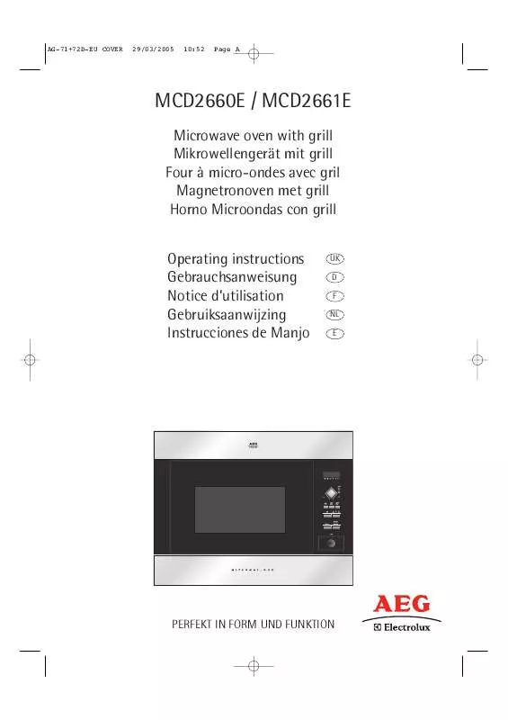 Mode d'emploi AEG-ELECTROLUX MCD2661EA